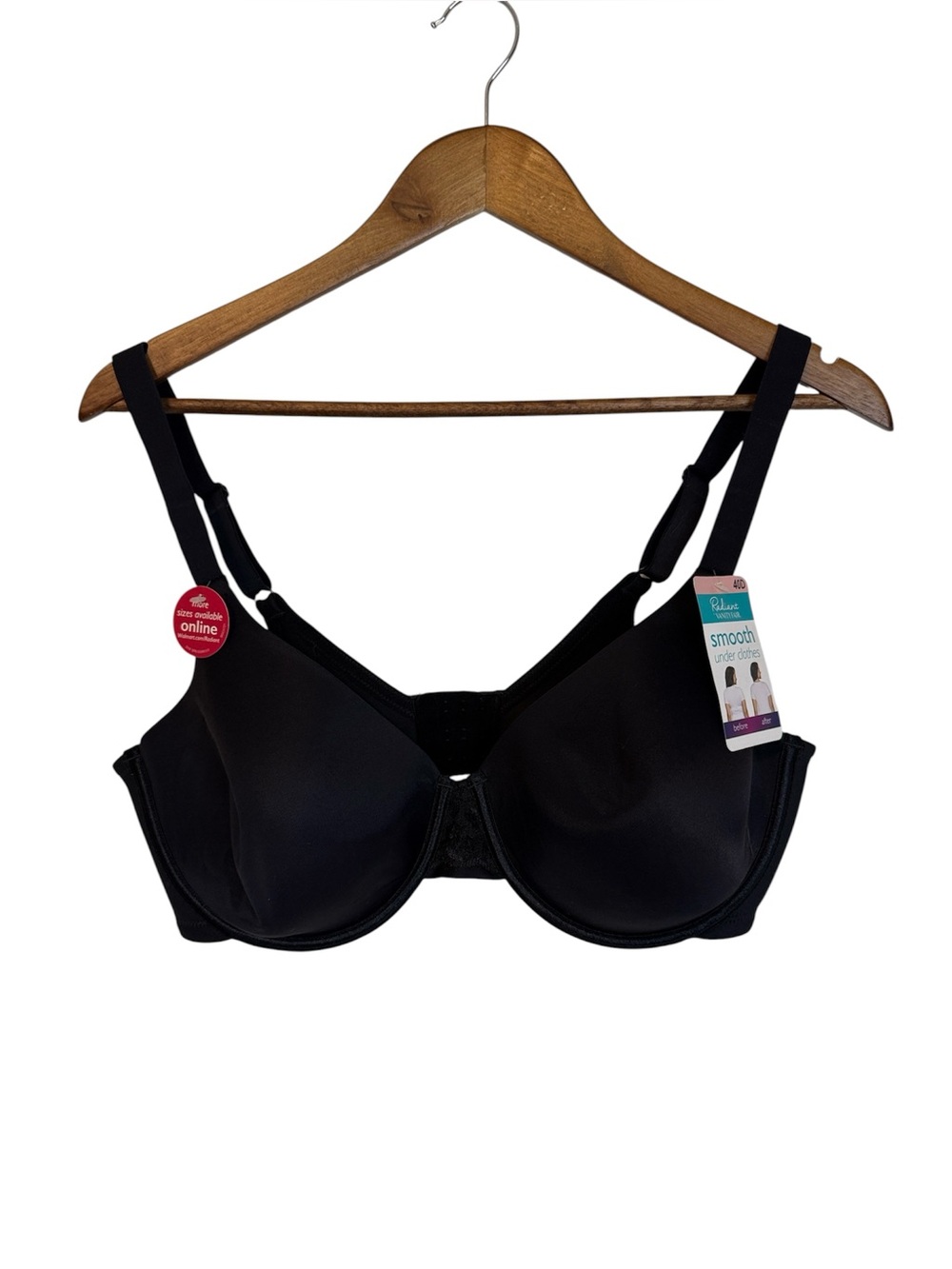 NWT Radiant Vanity Fair Bra Smoothing 40D Black